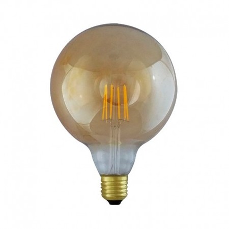 Image secondaire du produit Ampoule globe à filament led 120mm 8W blanc chaud 2700K verre doré