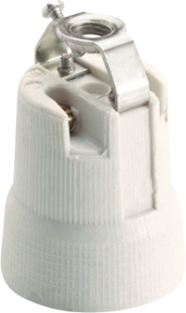 Image principale du produit Douille E27 fixation par vis M10X1 porcelaine