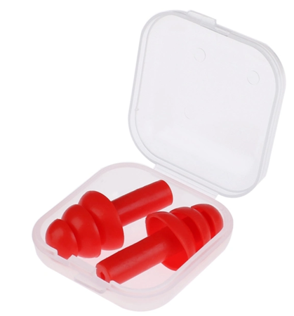 Image principale du produit Bouchon d'oreille permanent en silicone triple isolation, rouge