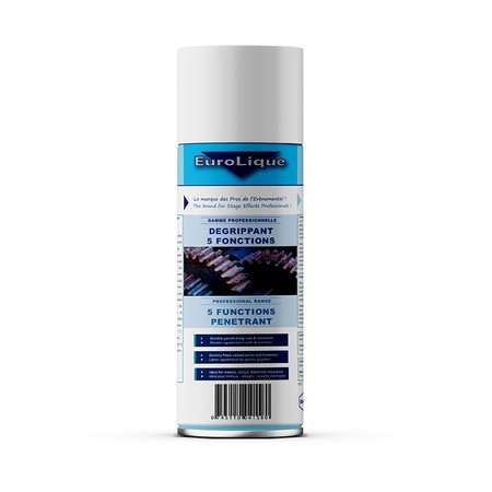 Image principale du produit Dégrippant 5 fonctions Eurolique - Dégrippant, lubrifiant, nettoyant, anticorrosion, antihumidité en aérosol de 500ml