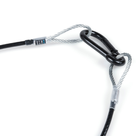 Image secondaire du produit Elingue de sécurité longueur 60cm câble 3mm gainée noire CMU 70Kg