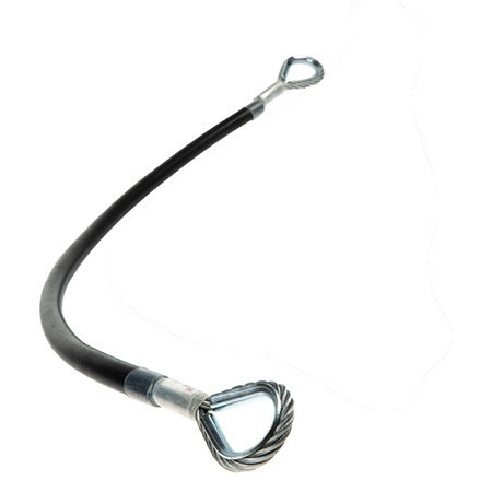 Image principale du produit Elingue câble acier 4 mm - gaine noire - CMU 180 kg - Lg 3,5 m