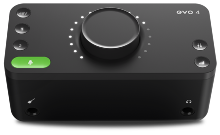 Image principale du produit Interface audio Audient EVO 4 USB-C 2 entrées 2 sorties 24 bits 96kHz