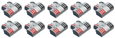 Image principale du produit FastCon-1333DMX Contest Architectural Lighting - Lot de 10 connections rapides pour DMX 3 x 1 entrées vers 3  x 3 sorties