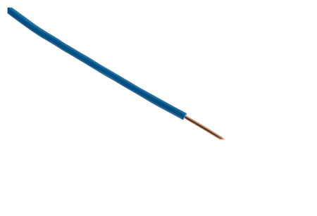 Image principale du produit Fil de câblage monobrin rigide 0.5mm bleu 50m