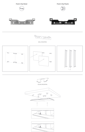 Image secondaire du produit Lot de 4 fixations en plastique permettant de fixer les panneaux Artnovion équipés de cadre en bois directement sur un mur ou un plafond