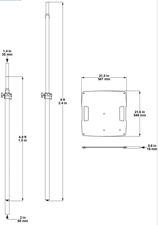 Image nº8 du produit FLEXstand Chauvet DJ - Pied polivalent à enbase lourde hauteur 2m40 avec housses