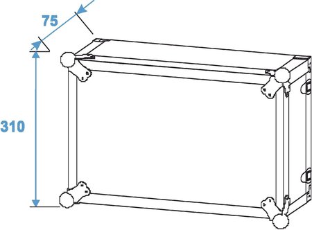 Image nº6 du produit Flight case pour rack d'effet 6U 2 capots version fermeture grenouille