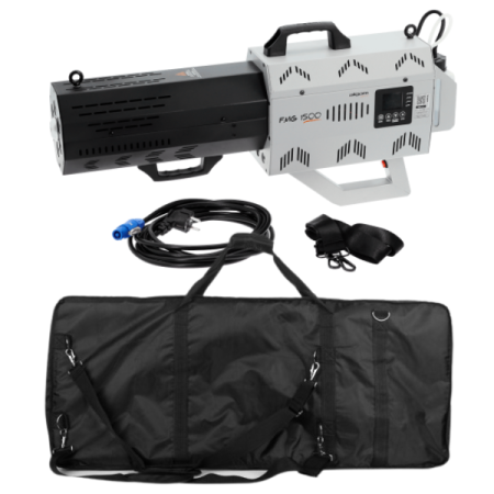 Image principale du produit Pack FMG1500 Algam Lighting - Pistolet à fumée LED 1500W + housse de transport.