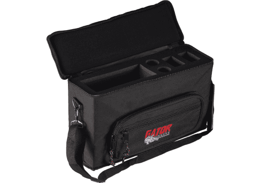 Image principale du produit GM2W Gator - Sac de transport pour 2 micros ou 2 pocket sans fil + base en demi rack