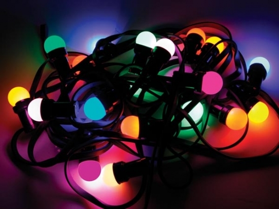 Image principale du produit Guirlande à Led 11.5m avec 20 lampes fournies pour fête ou guinguette en extérieur IP44