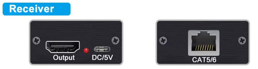 Image nº3 du produit Systeme extendeur HDMI 1080p sur RJ45 avec alimentation par RJ POC