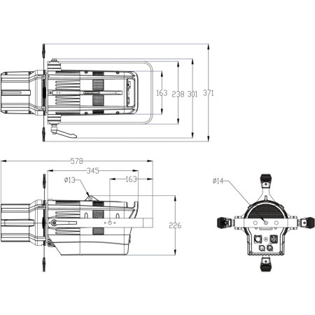 Image nº8 du produit BT-PROFILE 6C20 ENGINE Briteq - Module LED 280W couleur + blanc pour découpe de théâtre (alternative halogène 2 kW) Compatible avec