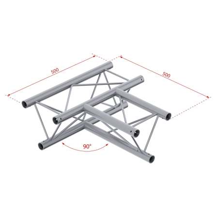 Image nº3 du produit DECO22T-AG04 Contestage - Angle Triangulaire 220 mm 3 directions 90° Livré avec 2x kits de jonction