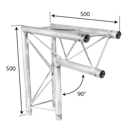 Image nº3 du produit DECO22T-AG05 Contestage - Angle Triangulaire 220 2 directions 50 cm 90° vertical Livré avec 1 kit de jonction
