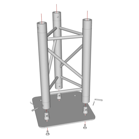 Image secondaire du produit EM29-B3 Contestage - Embase pour structure TRIO 290 Avec manchons Livré avec 1 kit de jonction