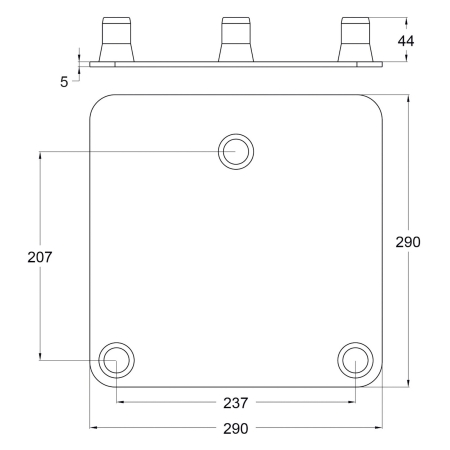 Image nº3 du produit EM29-B3 Contestage - Embase pour structure TRIO 290 Avec manchons Livré avec 1 kit de jonction