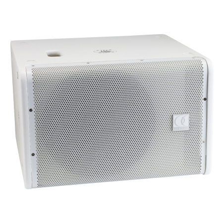 Image principale du produit iLINEsub12Aw Audiophony - Caisson de basses 12 pouces actif 700W + 700W avec DSP intégré – Blanc