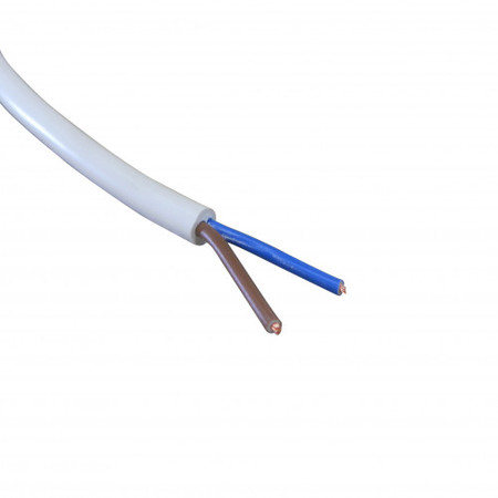 Image principale du produit Cable HO5VVF 2x0,75mm2 blanc couronne de 50m