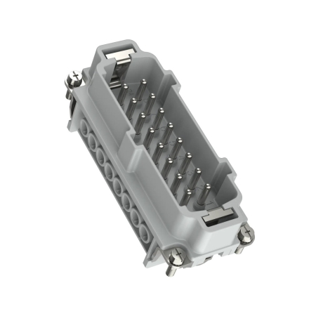 Image principale du produit H-BE 16 SSDR EPIC - insert male 16 poles à vis type harting
