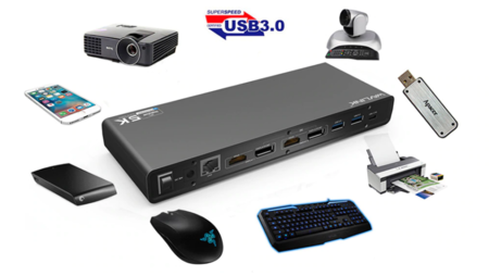 Image principale du produit HUb display link USB-C vers HDMI USB Ethernet Audio USB 3.0