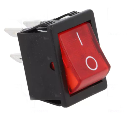 Image nº4 du produit Interrupteur à bascule bipolaire 16A Rouge avec temoin lumineux
