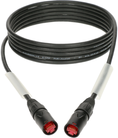 Image principale du produit Câble réseau KLOTZ ultra flexible RamCAT CAT5e (S/UTP) / etherCON - etherCON 40m noir