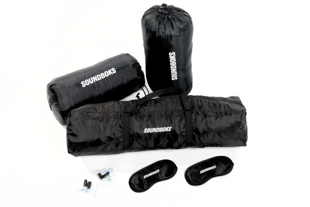 Image principale du produit KIT- FESTIVAL Soundboks - 1 tente, 2 sacs de couchages 2 masques et 2 kits de bouchons d'oreille