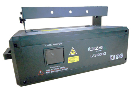 Image principale du produit Laser Vert Ibiza 1000mW avec DMX & ILDA