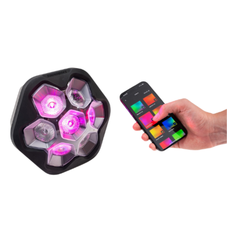 Image principale du produit Lightboks Soundboks - Jeu de lumière sur batterie 7 X 12W RGBW IP65