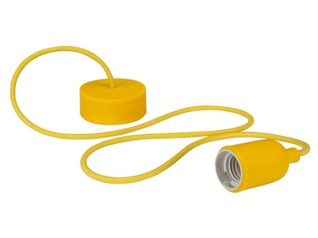 Image principale du produit Luminaire à suspension en cordage Velleman douille E27 Jaune