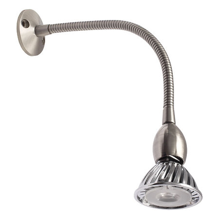 Image principale du produit Luminaire avec douille pour ampoule 12V bras flexible couleur chrome mat