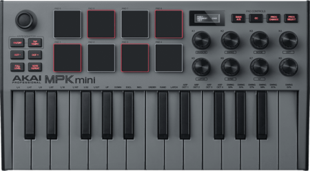 Image secondaire du produit MPK Mini MKIII grey Akai - Clavier midi USB 25 touches 8 pads gris