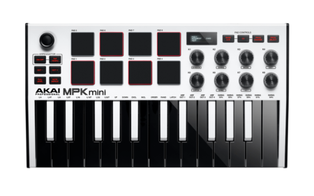 Image secondaire du produit MPK Mini MKIII blanc Akai - Clavier midi USB 25 touches 8 pads blanc