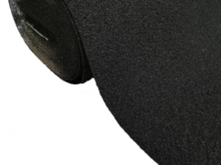 Image principale du produit moquette noire filmée largeur 2m noire vendue au mètre linéaire