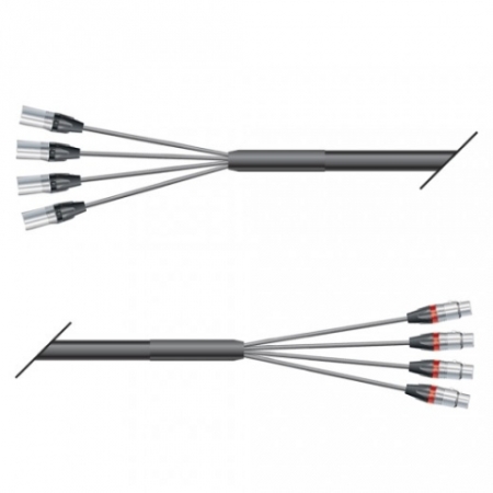 Image principale du produit Multipaires souple 4 XLR Neutrik 5m Sommer cable