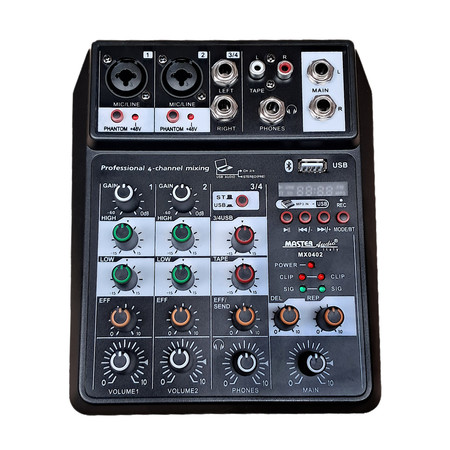 Image principale du produit MX0402 master - Table de mixage 4 entrées USB Bluetooth + effet