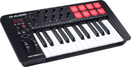 Image principale du produit OXYGEN25V M-Audio – Clavier maitre midi 25 notes 8 pads