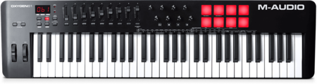 Image secondaire du produit OXYGEN61V M-Audio – Clavier maitre midi 61 notes 8 pads