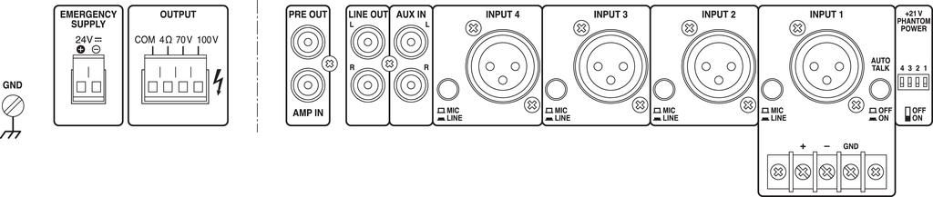 Image secondaire du produit Amplificateur mixeur public adress 160W 4 entrées