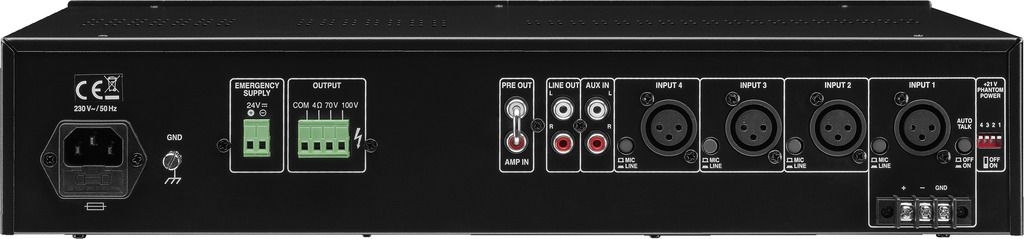 Image nº3 du produit Amplificateur mixeur public adress 160W 4 entrées
