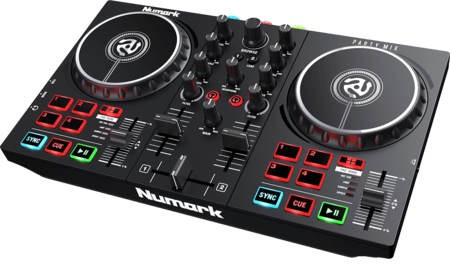 Image principale du produit Partymix2 Numark Contrôleur DJ 2 voies avec carte son et éclairages