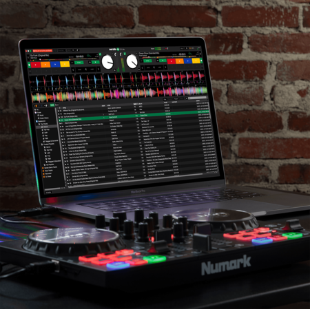 Image nº10 du produit Partymix2 Numark Contrôleur DJ 2 voies avec carte son et éclairages