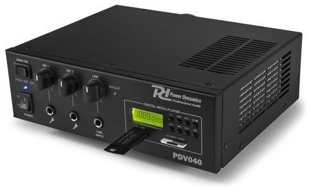 Image nº4 du produit PDV040 Power Dynamics Amplificateur public adress 40w 100V avec lecteur multimédia