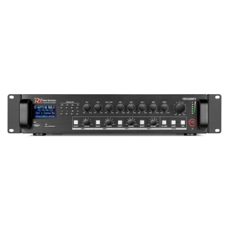 Image secondaire du produit PDV240MP3 Power dynamics ampli public adress 240W 6 entrées 4 zones lecteur USB BT +FM