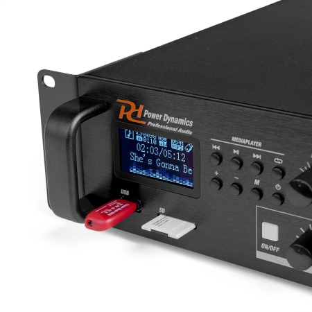 Image nº8 du produit PDV240MP3 Power dynamics ampli public adress 240W 6 entrées 4 zones lecteur USB BT +FM