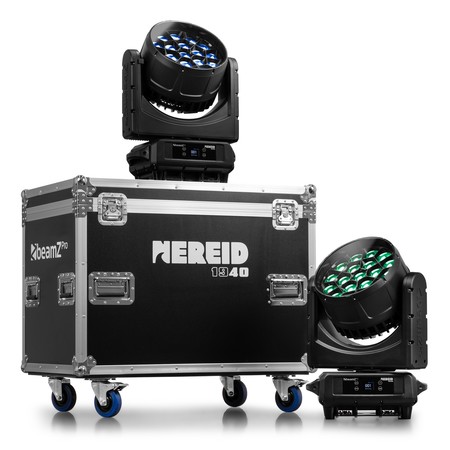 Image nº5 du produit Flight de 2 Nereid1940 BeamZ Pro – 2 Lyres Wash Bee Eyes 19 X 40W RGBW IP65 en flightcase