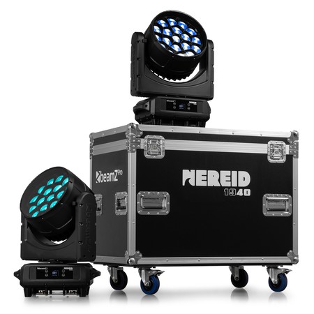 Image nº6 du produit Flight de 2 Nereid1940 BeamZ Pro – 2 Lyres Wash Bee Eyes 19 X 40W RGBW IP65 en flightcase
