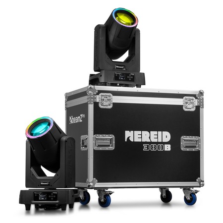 Image nº6 du produit Flight de 2 Nereid380B BeamZ Pro – Lyres Beam 18R IP65 en flightcase