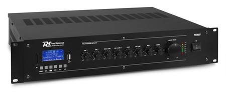 Image principale du produit PRM60 Power Dynamics - Amplificateur de puissance mixer USB bluetooth 100V - 8 ohms 60W